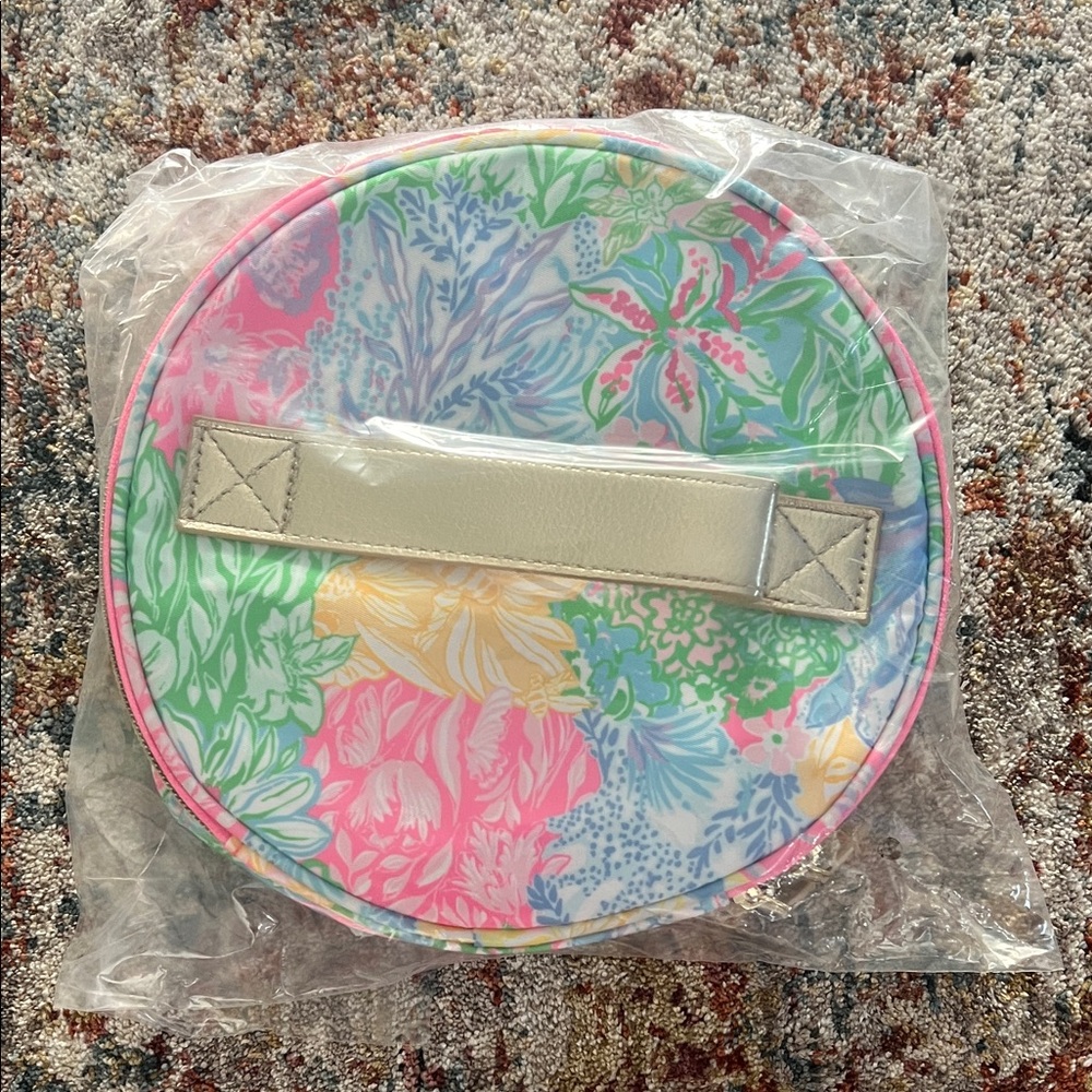 Lilly Pulitzer GWP Round Cosmetics Case Bright Delight Patch